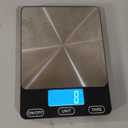 Food Scale -33lb Digital Kitchen Scale for Food Ounces Grams Rechargeable 304 Stainless Steel,Batteries and Type-C Charging | Perfect for Meal Prep, Cooking, and Baking, Black (Medium)