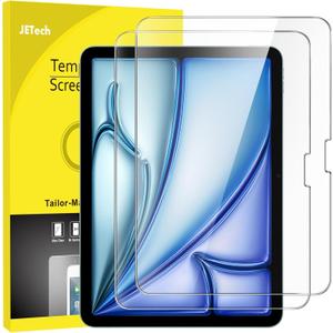 JETech Screen Protector for iPad Air 11-Inch M4/M3/M2 (2026/2025/2024), 9H Tempered Glass Film, HD Clear, 2-Pack