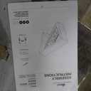 Homes: Inside + Out Naomi Modern Decorative Accent LED Console Table with W-Shaped Legs and Remote, Wood Entryway Furniture for Living Room, Hallway, Entrance, Small Spaces, Black