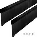 Door Sweep Brush Aluminum, 2 x 48 Inch, Black, 2 Set