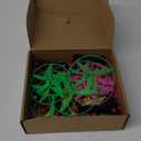 Meooeck Disk Helicopter Toy Disco Flyers Include 12 String Launchers and 24 Flying Saucer Disk Launcher Toy Fly Toys for Outdoor Activity Little Teens Birthday Party Favors(36 Pcs)