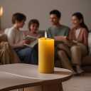 Natural Beeswax Candles 3 Packs, 105 Hours Burn Time Total, 100% Pure Beeswax Pillar Candles for Emergency Prayer Home Decor, Bees Wax Candle for Relax, Smokeless & Dripless [2x4 inch]