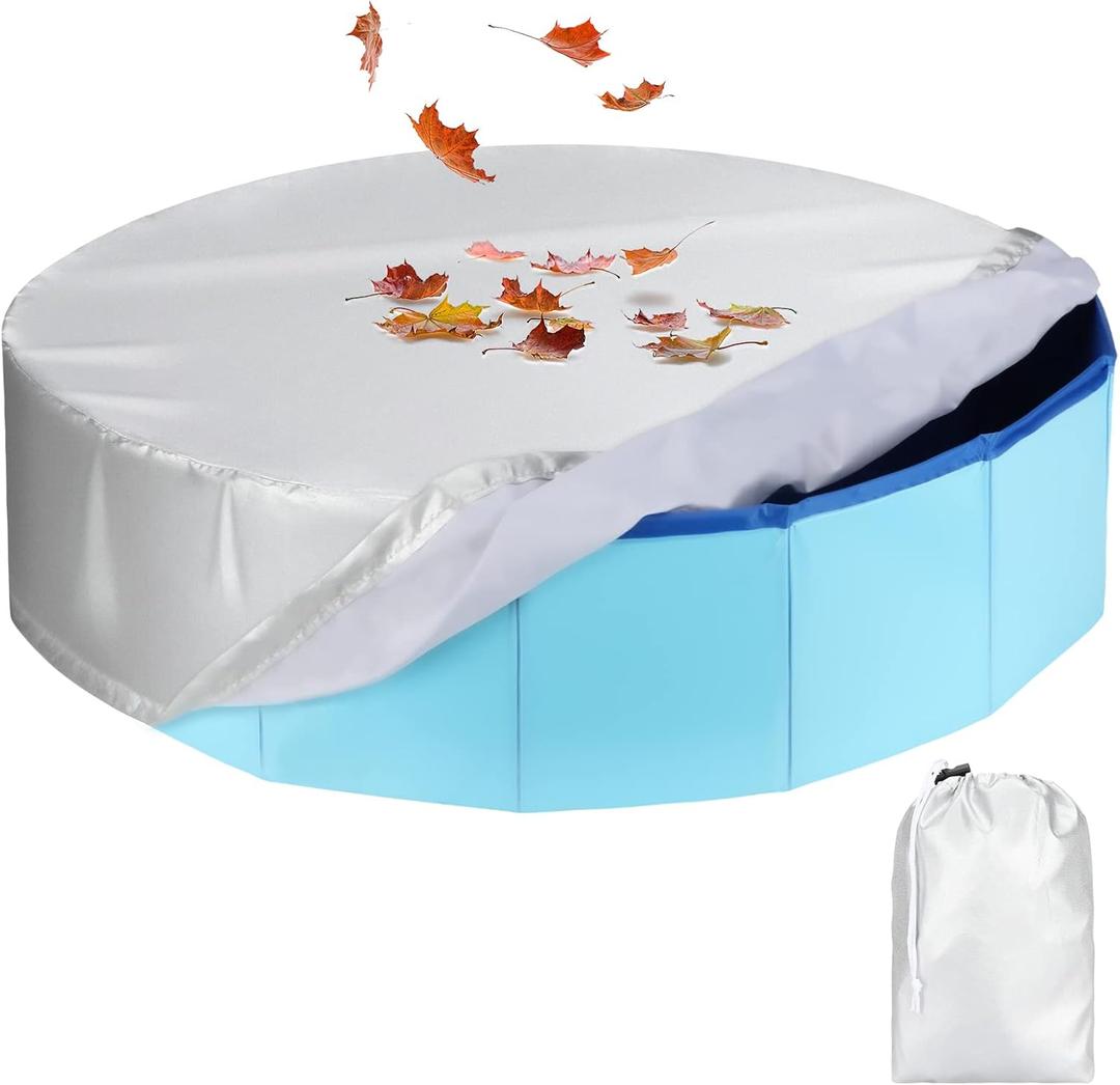 Rypet 71 inch Pet Pool Cover Foldable Round Dog Swimming Pool Covers Kiddie Pool Cover,Leak Proof Washable Kiddies Pet Small Paddling Bath Accessories for Dog Kiddie Pools Bathing Tub, 3xl