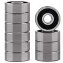 XiKe 624-2RS Double Rubber Seal Bearings 4x13x5mm, Pre-Lubricated and Stable Performance and Cost Effective, Deep Groove Ball Bearings(10 Pack).