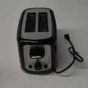 Toastmaster 2-Slice Cool Touch Toaster, Black With Stainless Accent