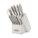 Farberware Edgekeeper 13-Piece Stainless Steel Knife Block Set with Built-In Knife Sharpener