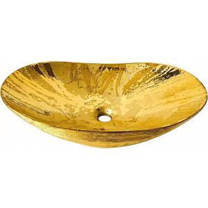 HOPESTAR Gold Vessel Sinks,23.6-L,13.8-W,5.9-H Ceramic Bathroom Basin, 23.6Inches X 13.8 Inches X 4.7 Inches