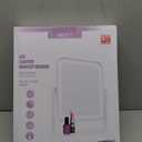 HIEEY Vanity Mirror with Lights, 14.1" x 12" Makeup Mirror with Lights, Three Color Lighting Modes, and 5X Magnification Mirror, Smart Touch Control, 360Rotation (White,Gift Box)