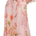 Eliza J Women's Maxi Style Caplet Chiffon Elbow Sleeve Jewel Neck Dress (10)