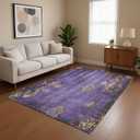 Addison Rugs Mayfield AMF1788 Purple 5' x 7'6" Indoor Premium Machine Washable Rug, Silky Soft, Easy Clean, Non Shedding, Bedroom, Living Room, Dining Room, Kitchen Rug