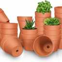 3 inch Terracotta Clay Pots, 26 Pack Clay Flower Pots with Drainage, Flower Garden, Terracotta Pots for Indoor Outdoor Plant, Crafts, Wedding Favor