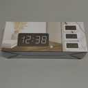 Peakeep Digital Alarm Clock for Bedroom Bedside, Loud Alarm Clock for Heavy Sleepers, Large Big LED Numbers for Seniors, Battery Backup Plug in Electric Clock with USB Charger (Blue)