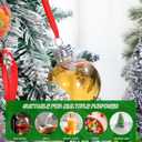 DECHOUS 10Pcs Christmas Ornament Drink Balls: Fillable Christmas Booze Balls 5 oz Clear Plastic Shot Glass Ornaments for Xmas Party Holiday Decoration