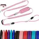 Petty Perry 10FT Hands Free Dog Leash for Small Medium Large Dogs, Heavy Duty Reflective Dog Leash with Traffic Handle, Seat Belt Buckle & Poop Bag Holder (Pink)