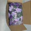 5Pcs 82 FT Artificial Purple Rose Flower Garland, Faux Silk Rose Garland, Purple Party Decorations, Lavender Flower Hanging Flower Vines for Backdrop Decoration Tea Party Wedding Birthday