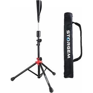 Storgem Batting Baseball tee Softball, Easy to Adjustable Height,Portable Tripod Stand Base Tee for Hitting Training Practice,with Carrying Bag (Black Red Pro) Storgem Batting Baseball tee Softball, Easy to Adjustable Height,Portable Tripod Stand Base Tee for Hitting Training Practice,with Carrying Bag (Black Red Pro)