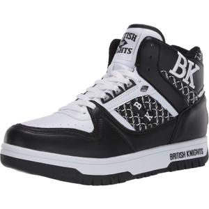 British Knights Men's Kings Sl Retro Sneaker (8, Black/White)