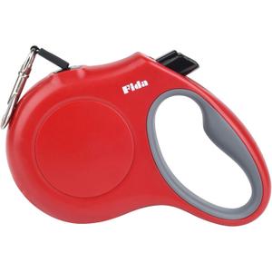 Fida Retractable Dog Leash, 16 ft Dog Walking Leash for Small Dogs up to 26lbs, Tangle Free, Red