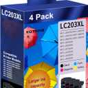 LC203XL LC201 Ink Cartridges Compatible for Brother LC203 LC201 High Yield Work with Brother MFC-J480DW MFC-J880DW MFC-J4420DW MFC-J680DW Printer (BK/CMY, 4 Pack)