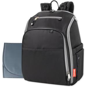 Fisher-Price Fastfinder 3 Piece Set Diaper Bag Backpack for Moms & Dads with Changing Pad and Wipes Pocket