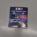 3 in 1 Wireless Carplay Adapter, Car Screen Mirroring Converter, 2026 Upgrade Mirror iOS Phone for iPhone/Airplay/Apple/Android, Bluetooth Auto Link, Wired to Wireless, Plug & Play (for iPhone)