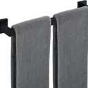 20 Inch Bathroom Towel Bar SUS304 Stainless Steel Matte Black Towel Holder Wall Mounted Heavy Duty Towel Rack Bathroom Towel Rod Modern Square Base Design(1, Matte Black, 20 Inch)