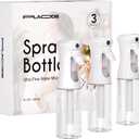 3 Pack Continuous Spray Bottles - Ultra Fine Mist Sprayer, Refillable Water Sprayer for Hairstyling, Plants, Pets, Cleaning, Skincare (6.8 OZ/200ML,White)