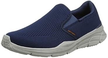 Skechers Men's 232016 EQUALIZER 4.0 TRIPLE-PLAY Trainers, Navy Engineered Mesh/ Orange Trim, 12 UK