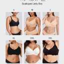 Gailife Scalloped Jelly Bras for Women No Underwire Wireless Seamless Push Up Bralettes Soft Comfort Everyday Tshirt Bra -ND,L Nude