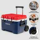 Igloo Trailmate 52Qt Wheeled Cooler, Insulated Hard Shell Ice Chest, Americana