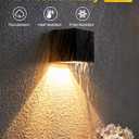 LUHLEE Solar Wall Lights Outdoor,Square Modern Solar Wall Sconce IP65 Waterproof Down Lighting Outdoor Lights for House,Porch,Garden,Yard, Patio,Fence Decor