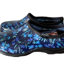 Sloggers Original Waterproof Rain and Garden Shoe for Women– Outdoor Slip-On Garden Clog - Made in The USA with Premium Comfort Insole and Arch Support - Blue Floral, Size 8