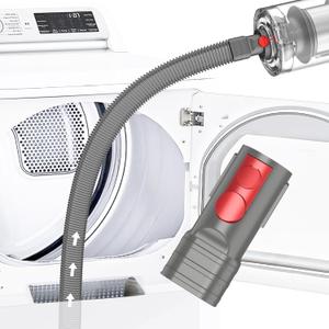 Sealegend Dryer Vent Cleaner Kit Compatible with Dyson Dryer Lint Vacuum Attachment Removes Deep Lint Adapter Compatible with Dyson V7 V8 V10 V11 V12 V15 etc Cordless Vacuum Cleaner Accessories