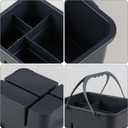 Wekioger 1-Pack Plastic Carry Caddy with Handle, Cleaning Caddy Organizer, Gray
