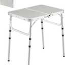 REDCAMP Small Folding Camping Table 2ft, 3 Heights Portable Outdoor Folding Table Aluminum Camp Table Adjustable Height Lightweight for Picnic Cooking Beach
