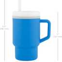 Infantino My 1st Tumbler, 9 Oz. Silicone Sippy Cup with Straw & Handle, Spill-Resistant Baby Cup for On-the-Go, BPA-Free Transition Bottle, Ocean