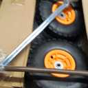 WERMAH Upgrade Hose Reel Cart, Garden Hose Cart 4 Wheels, Holds 300ft 5/8"