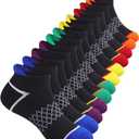 12 Pairs Boys Socks Ankle Athletic Socks With Cushioned Sole For 4-6 6-8 8-10 Years Old Kids