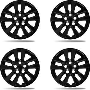 16in ABS Hubcaps for 2013-2018 Nissan Altima Sedan | OEM-Style 6-Spoke Wheel Covers (Set of 4) | Anti-Rust/Weatherproof Design (Gloss Black)