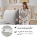 Back Support Pillow for Couch Bed Rest Back Pillow with Removable Cover, Comfortable Back Pillows for Sitting in Bed or Sofa for Living Room, Bedroom, and Home Decor, Grey (23.6x5x19.7 in)
