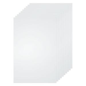 HARFINGTON 10pcs Clear Plastic Sheets 3x2 Ft Transparent Flexible PVC Sheet Panels with Protective Paper for Signs DIY Display Projects Craft Picture Frames Painting