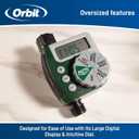 Orbit Programmable Digital Hose Watering Timer - 1 Outlet - Battery Powered - with LCD Screen - Built-in Rain Delay - Water-Resistant - 62061