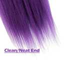 Purple Braiding Hair 24 Inch Long Pre Stretched Hair Straight Yaki Texture Synthetic Hair Extensions Softness, 2 Packs