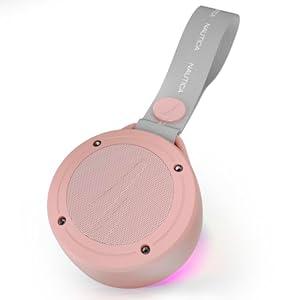 Nautica Portable Bluetooth Speaker, Wireless, TWS Pairing, IPX5 Splashproof, Dynamic Led Lights, Bluetooth 5.1, Carrying Strap, Advanced Sound for Home, Outdoor (Nude)