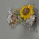 2 x Mini Sunflower Crochet Gift for Coworker Teacher Friend Boss, Going Away Retirement Goodbye Leaving Farewell Gifts for Women, Handmade Positive Plant with Card, Never Forget the Difference