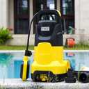 1.5HP Sump Pump Submersible Water Pump 4500GPH High Flow with Adjustable Float Switch to Drain Clean/Dirty Water for Pools Garden Ponds Hot Tub Flooded House Rain Barrel SUB 4500