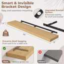 48 Inch Floating Shelves for Wall 2 Pack, 8"D Wood Grain Bathroom Shelves, 48"Wx8"Dx1.4"H, 2Pack