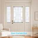 Tension Curtain Rod 28-48 inch Small Tension Rods Black Adjustable Spring Tension Curtain Rods 2PCS Mini Curtain Rod Short for Cupboard Closet Rod Kitchen Drawers No Drill Cupboard Cabinets