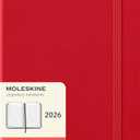 Moleskine Classic 12 Month 2026 Daily Planner, Hard Cover, Large (5" x 8.25"), Scarlet Red, 400 pages