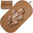 Beautiful Portable Baby Changing Pad - Wipeable and Easy to Clean Diaper Changing Mat - The Perfect Waterproof Vegan Leather Pad for Traveling